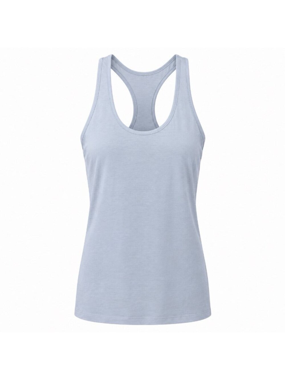 CHASER Racerback Tank Top Size Medium Light Powder Blue Cotton Jersey Scoop Neck